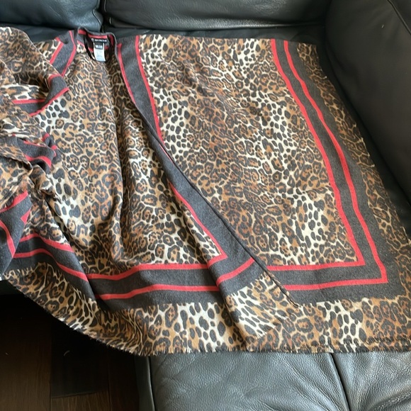 New Directions Wrap Shawl Kimono One Size Animal Print Stripe Boho Layering - Picture 11 of 14